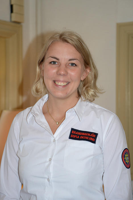 Sofia Skoglund från Landskrona Räddningstjänst.